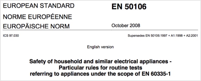 Routine test - EN 50106 example
