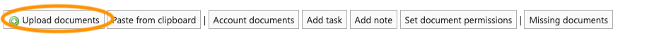 Technical file - upload documents button